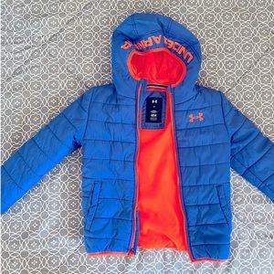 Under Armour Boys Cold Gear Blue Jacket Size 6